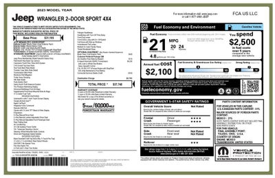 2023 Jeep Wrangler 2-Door Sport 4x4