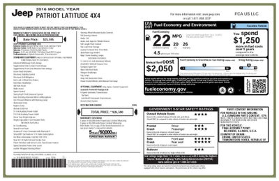 2016 Jeep Patriot Latitude