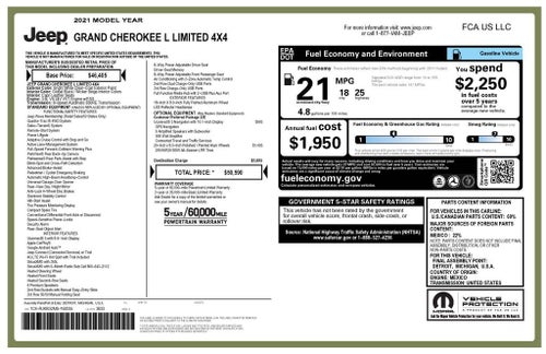 2021 Jeep Grand Cherokee L Limited 4x4