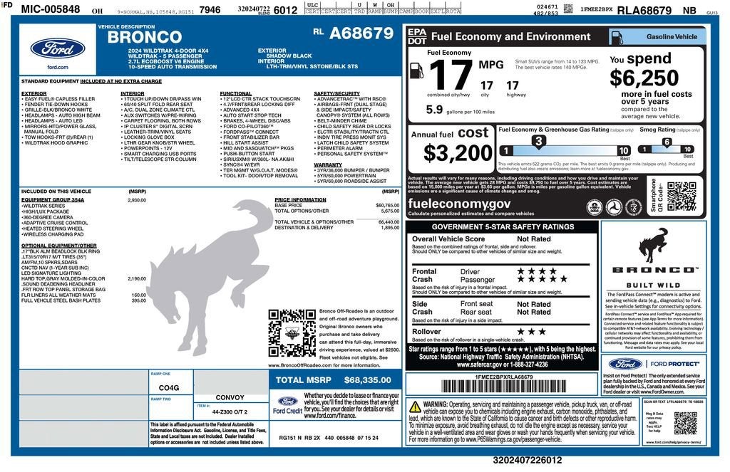 2024 Ford Bronco Wildtrak