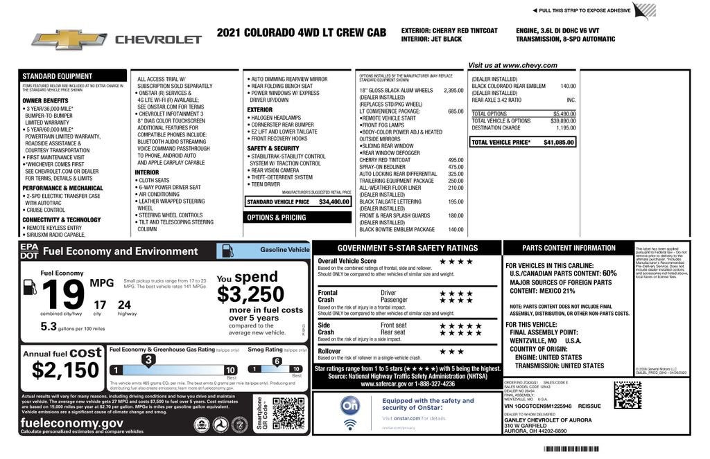 2021 Chevrolet Colorado 4WD LT