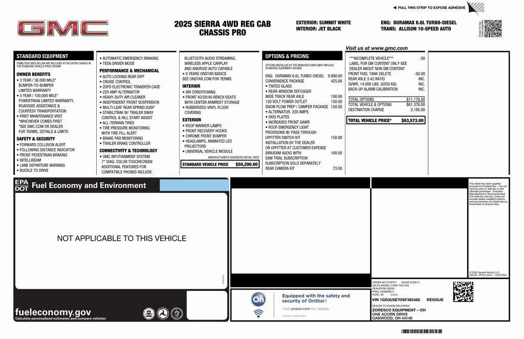 2025 GMC Sierra 3500 HD Chassis Cab Pro
