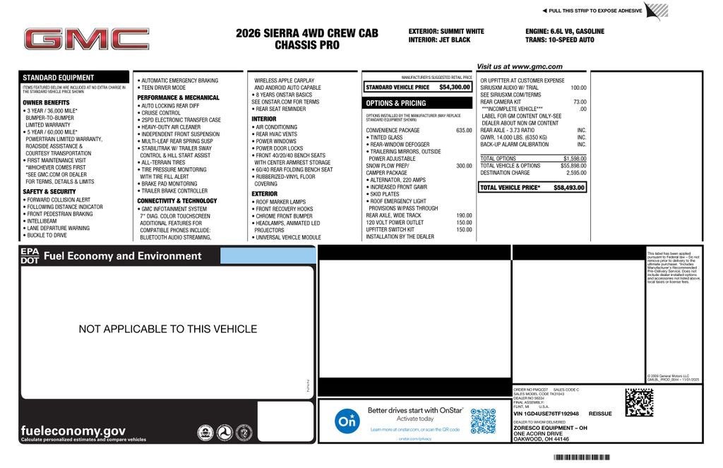 2026 GMC Sierra 3500 HD Chassis Cab Pro