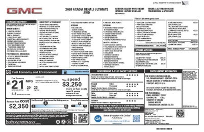 2026 GMC Acadia Denali Ultimate