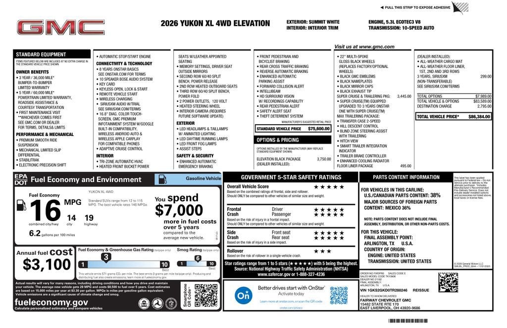 2026 GMC Yukon XL Elevation