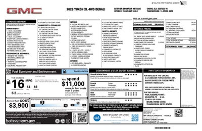 2026 GMC Yukon XL Denali