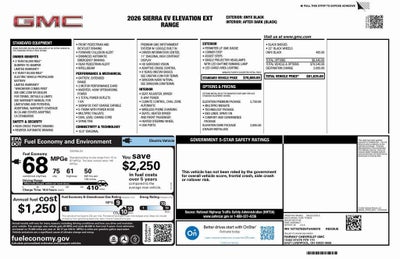 2026 GMC Sierra EV Elevation Extended Range