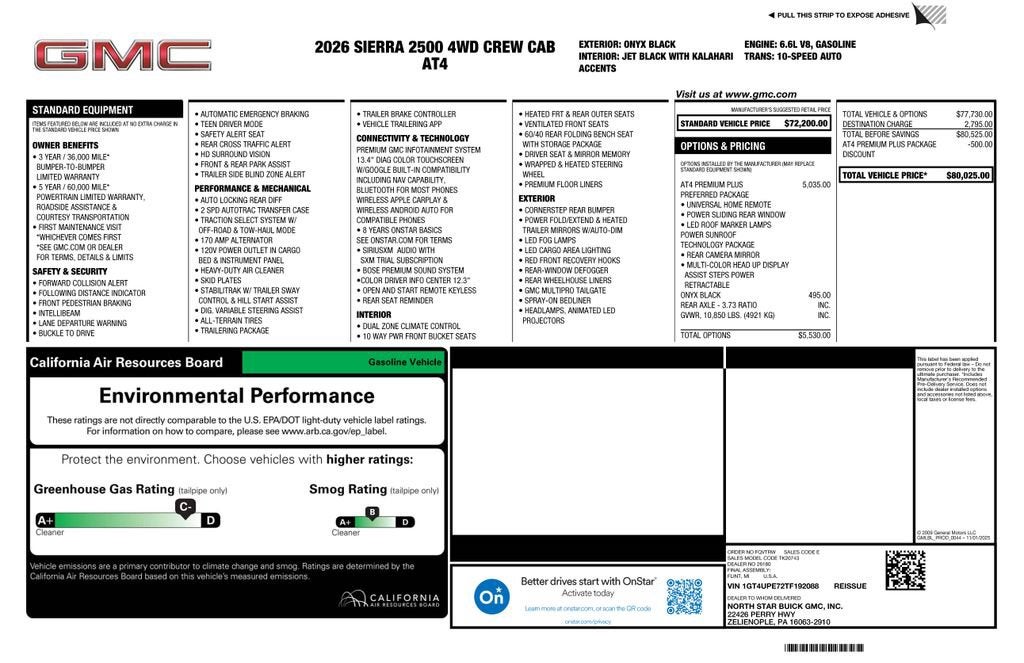 2026 GMC Sierra 2500 HD AT4