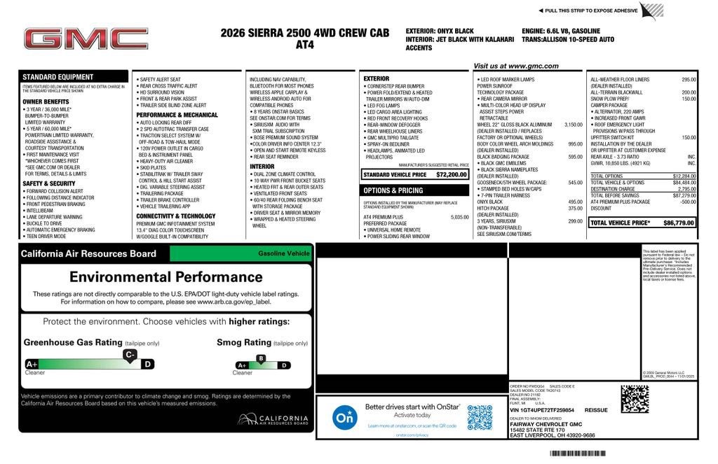 2026 GMC Sierra 2500 HD AT4