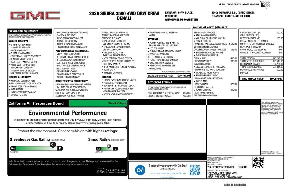 2026 GMC Sierra 3500 HD Denali DRW