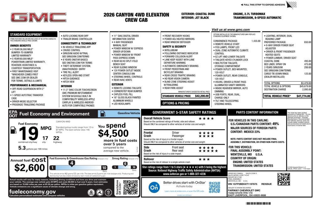 2026 GMC Canyon Elevation
