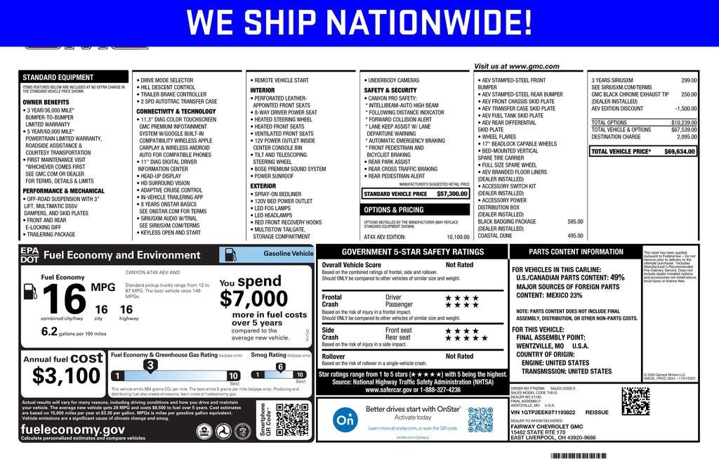 2026 GMC Canyon AT4X