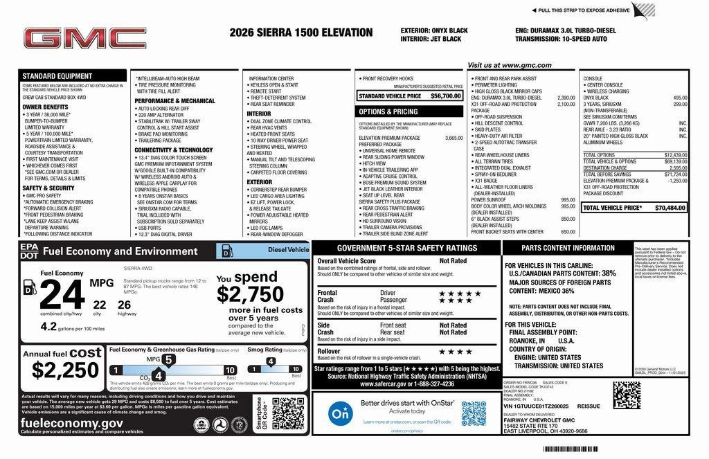 2026 GMC Sierra 1500 Elevation