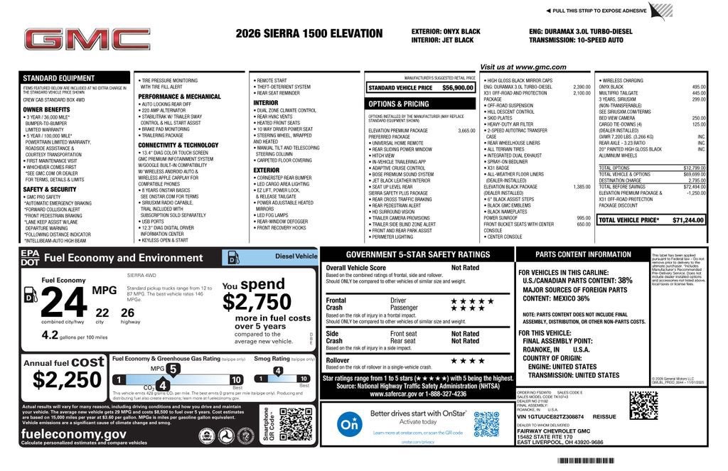 2026 GMC Sierra 1500 Elevation