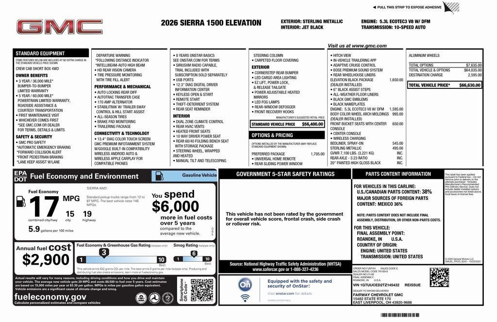 2026 GMC Sierra 1500 Elevation