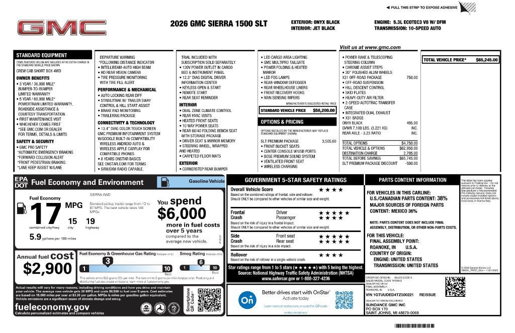2026 GMC Sierra 1500 SLT