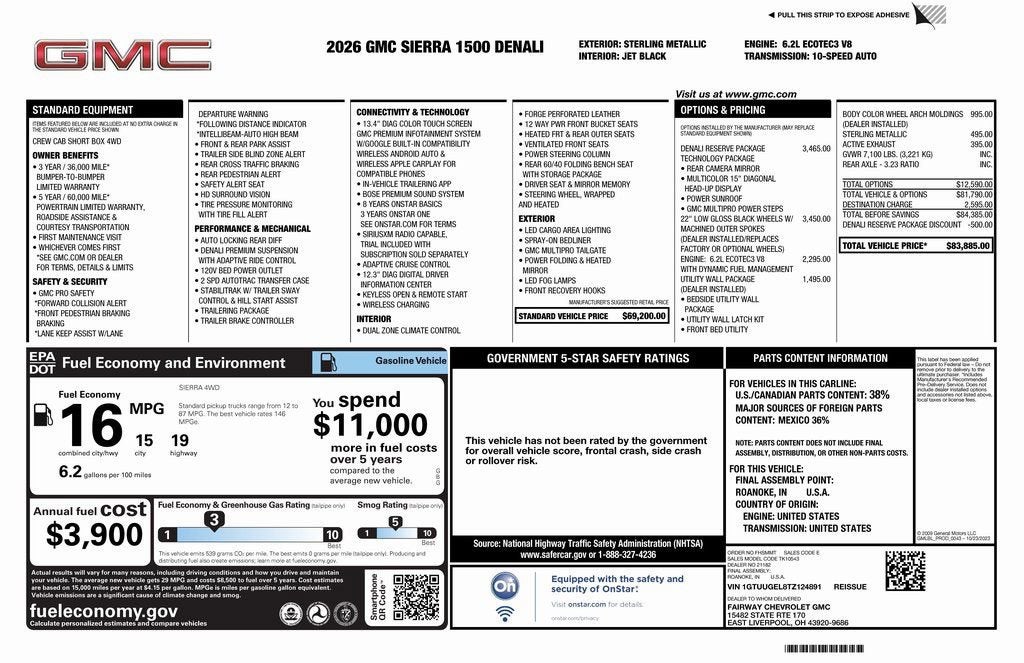 2026 GMC Sierra 1500 Denali