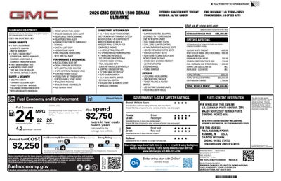 2026 GMC Sierra 1500 Denali Ultimate