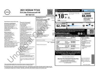 2021 Nissan TITAN Crew Cab SV 4x4