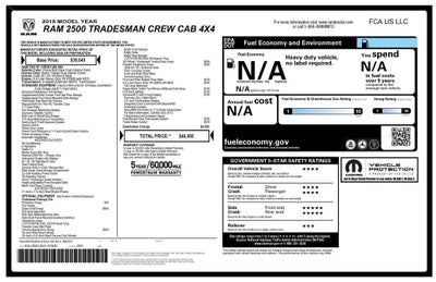 2018 RAM 2500 Tradesman Crew Cab 4x4 6'4" Box