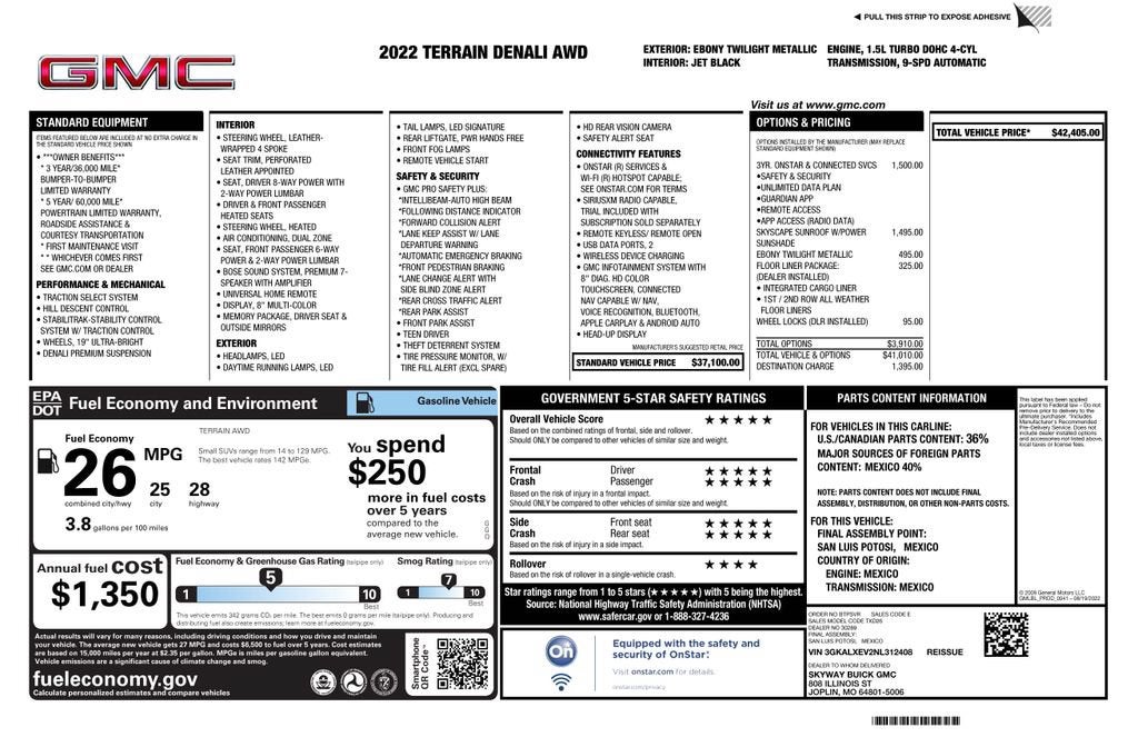 2022 GMC Terrain Denali