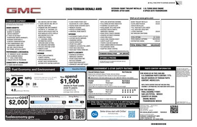 2026 GMC Terrain Denali