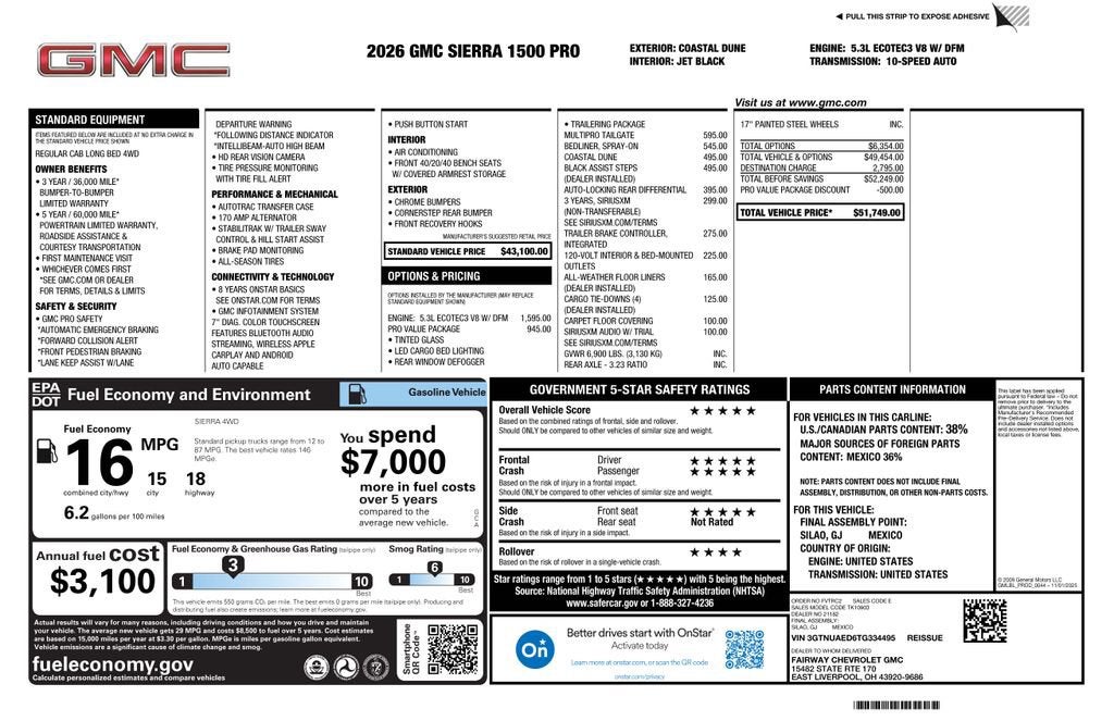 2026 GMC Sierra 1500 Pro