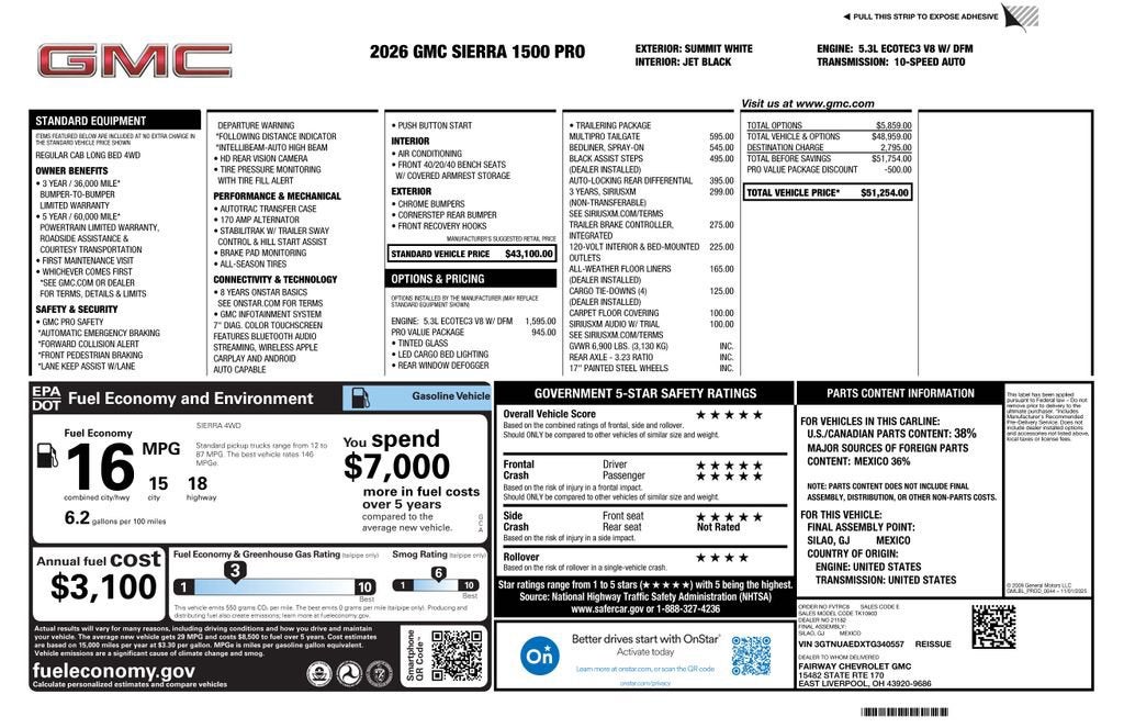 2026 GMC Sierra 1500 Pro