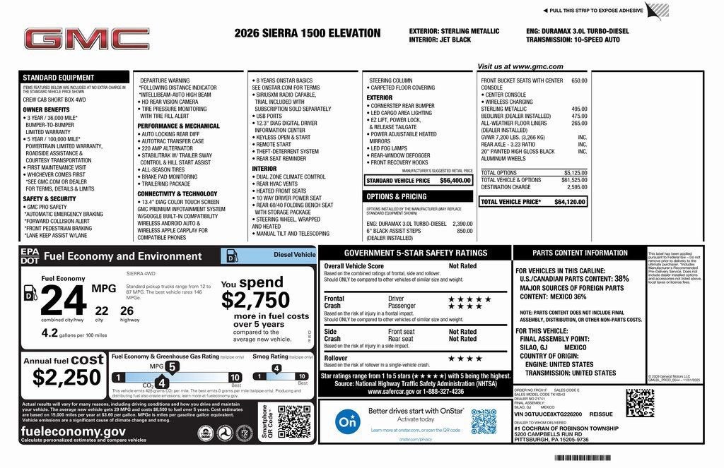 2026 GMC Sierra 1500 Elevation