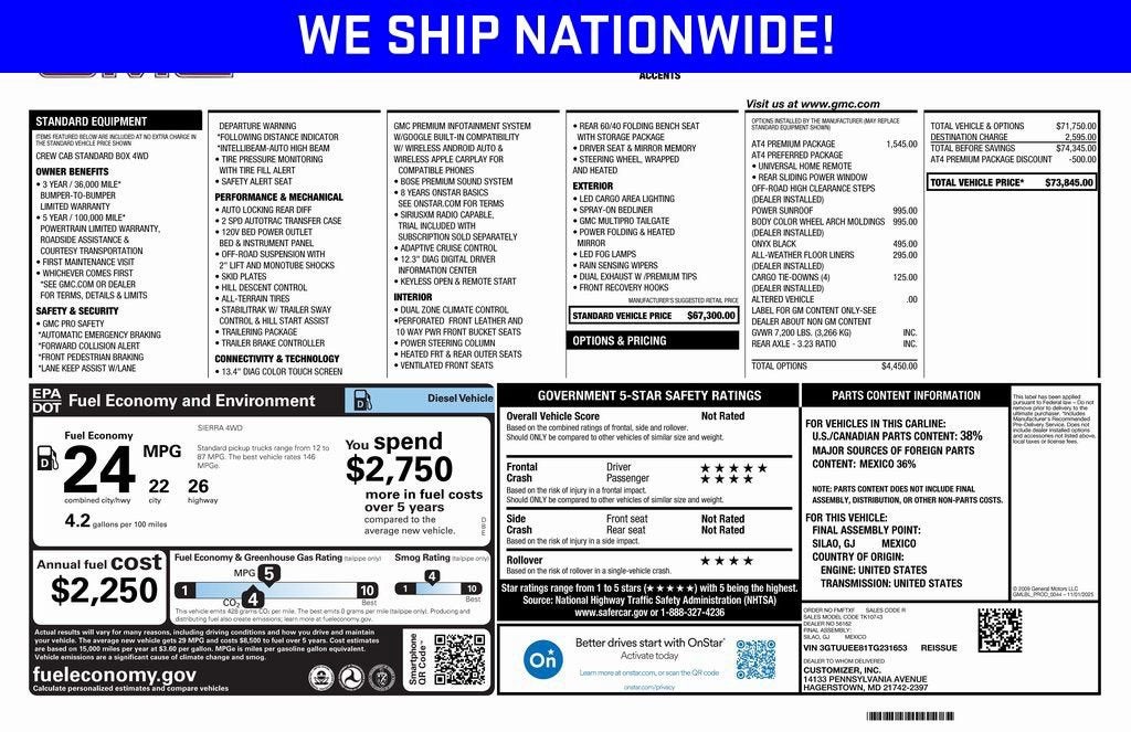 2026 GMC Sierra 1500 AT4