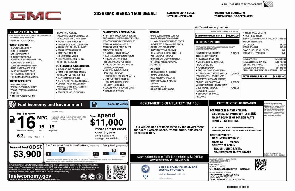 2026 GMC Sierra 1500 Denali