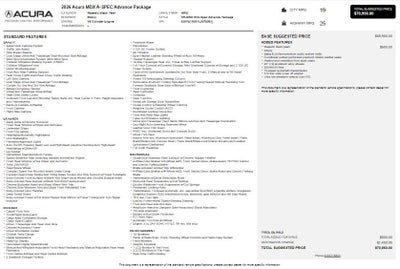 2026 Acura MDX A-SPEC Advance Package