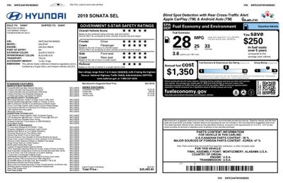 2019 Hyundai Sonata SEL
