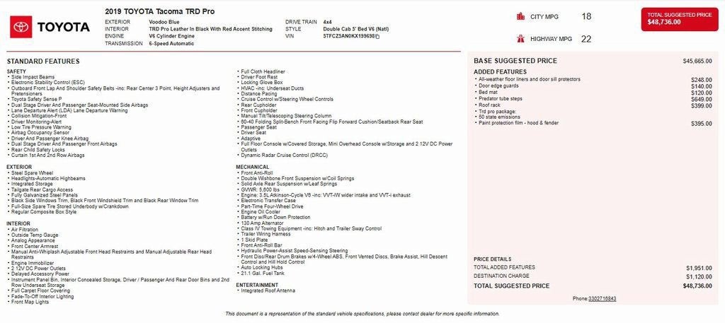 2019 Toyota Tacoma TRD Pro