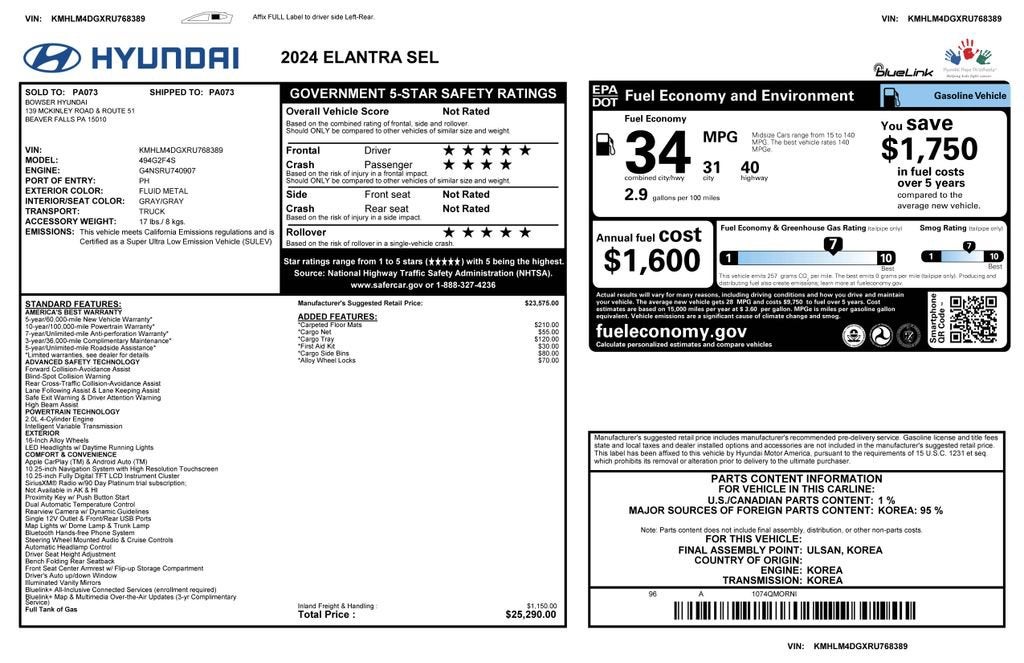 2024 Hyundai Elantra SEL