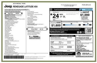 2019 Jeep Renegade Latitude