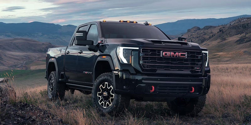 Front view of the GMC Sierra HD grille